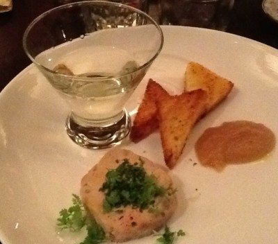 sake and foie gras